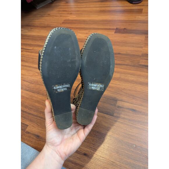 Dolce Vita Hamlet Black Ankle Strap Wedge Sandals - Size 7 - Picture 6 of 6